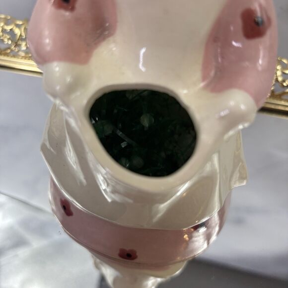 Vtg 40s 50s Peasant Pottery Art Sally girl Figurine Planter 7" Kitschy Cottage - Picture 2 of 13